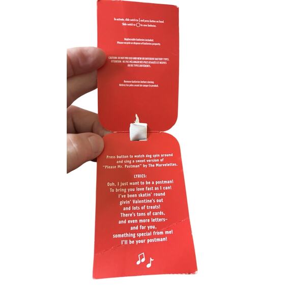 Hallmark Valentine Special Delivery 12” Roller Skating Pup Singing Plush - Picture 4 of 11